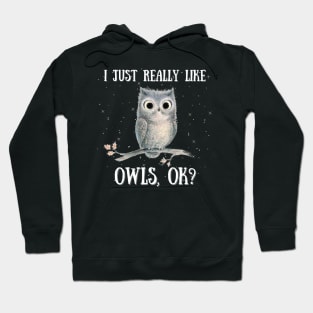 I Just Really like Owls Ok, Cute Owl Hoodie